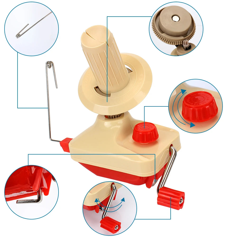 Manual Handheld Yarn Winder For DIY Sewing Thread Skein Making