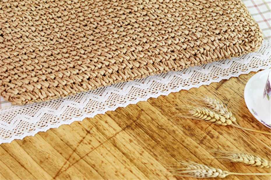 Womens Handbag Rattan Woven Straw Shoulder Bag Large Capacity Summer Beach Bag