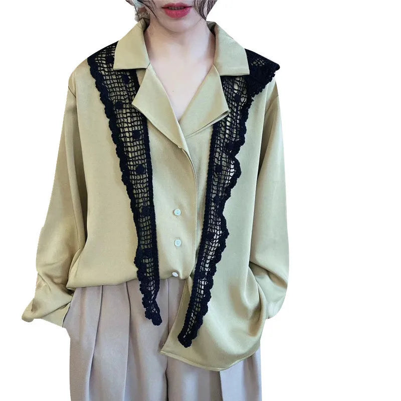 Lace Knitted Crochet Hollow Fake Collar For Women Detachable Shawl Accessory