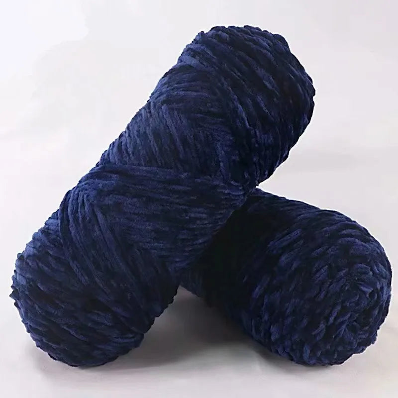 Velvet Polyester Yarn 100g 130m Amigurumi Plush Chenille for Knitting Dolphin