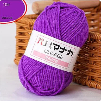 Laine Coton Douce DIY pour Bébé Tricot et Crochet, Fibre de Velours Épaisse