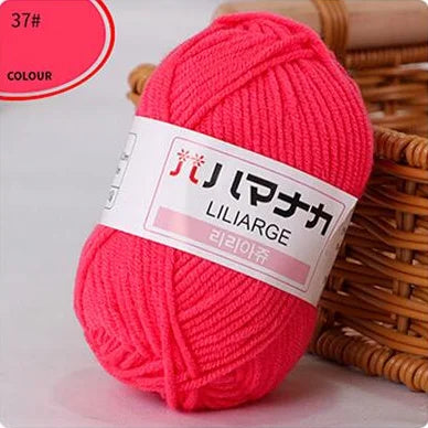 Fil de coton doux pour bébé au lait 25g en velours épais pour tricot et crochet