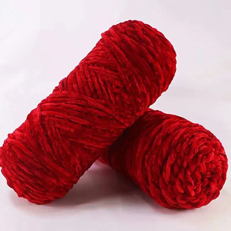 Fil de polyester velours 100g 130m Chenille peluche Amigurumi pour Tricot Dauphin