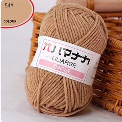Fil de coton doux pour bébé au lait 25g en velours épais pour tricot et crochet