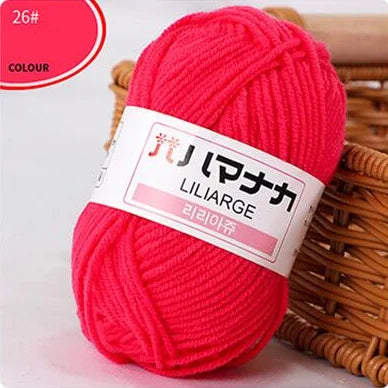 Laine Coton Douce DIY pour Bébé Tricot et Crochet, Fibre de Velours Épaisse