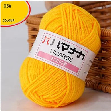 Fil de coton doux pour bébé au lait 25g en velours épais pour tricot et crochet