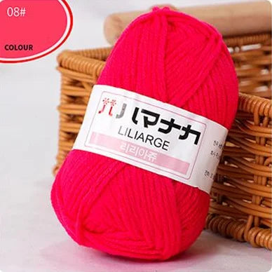 Fil de coton doux pour bébé au lait 25g en velours épais pour tricot et crochet