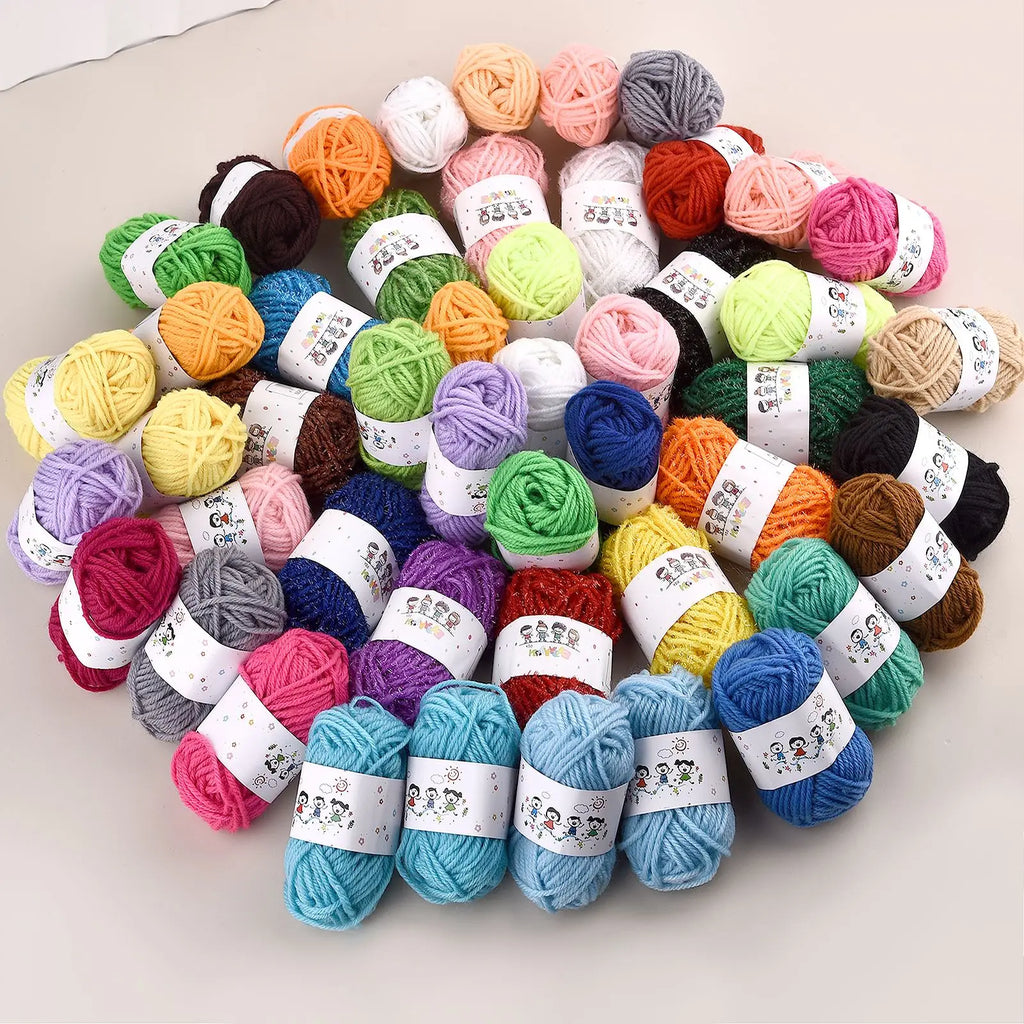 12 Color Acrylic Yarn Set For Knitting Crochet Kids Crafting