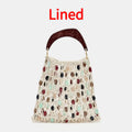 Bohemian Rope Crochet Women Bag Beading Beach Bag Handmade Woven Shoulder Bag