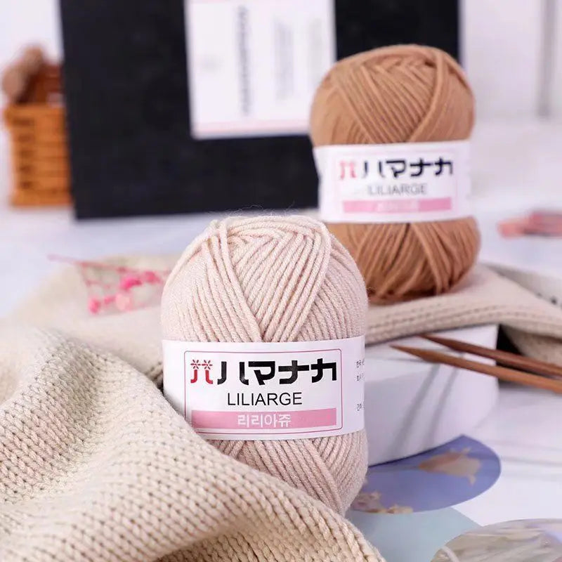 Milk Soft Baby Cotton Yarn 25G Velvet Thick Fiber For Knitting Crochet