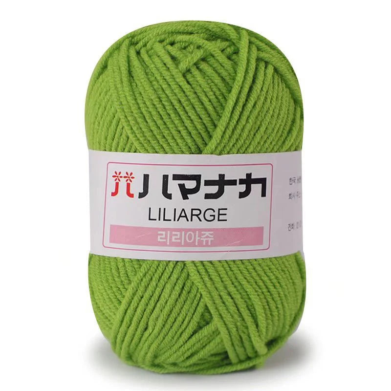 Fil de Coton Lait 4 Plis Anti-Peluche 25g Fil Doux pour Tricot et Crochet Foulards
