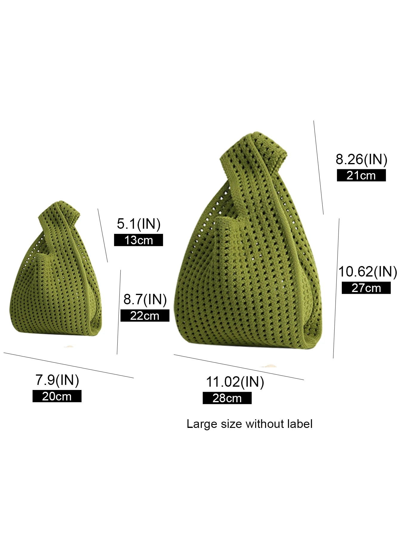 Handmade Knit Handbag Women Mini Shoulder Bag Casual Plaid Stripe Tote