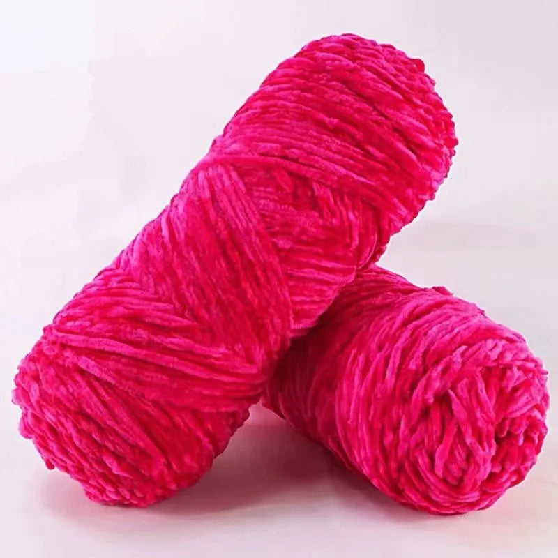 Fil de polyester velours 100g 130m Chenille peluche Amigurumi pour Tricot Dauphin