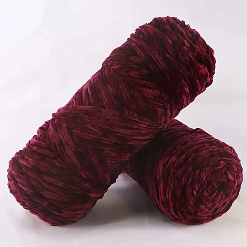 Velvet Polyester Yarn 100g 130m Amigurumi Plush Chenille for Knitting Dolphin