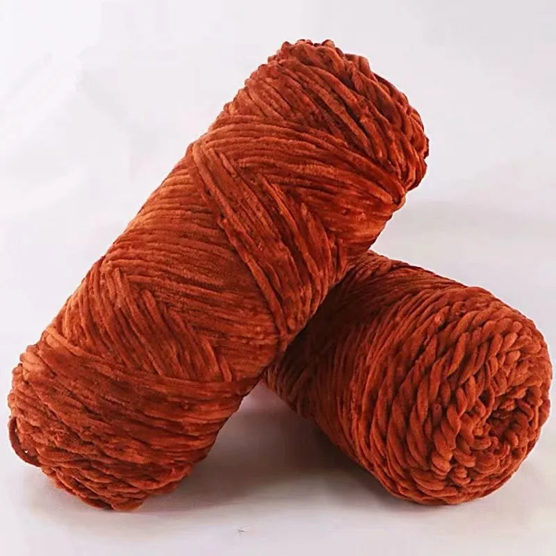 Velvet Polyester Yarn 100g 130m Amigurumi Plush Chenille for Knitting Dolphin