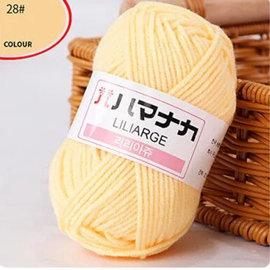 Laine Coton Douce DIY pour Bébé Tricot et Crochet, Fibre de Velours Épaisse
