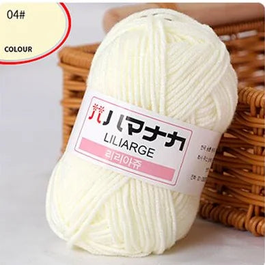Fil de coton doux pour bébé au lait 25g en velours épais pour tricot et crochet