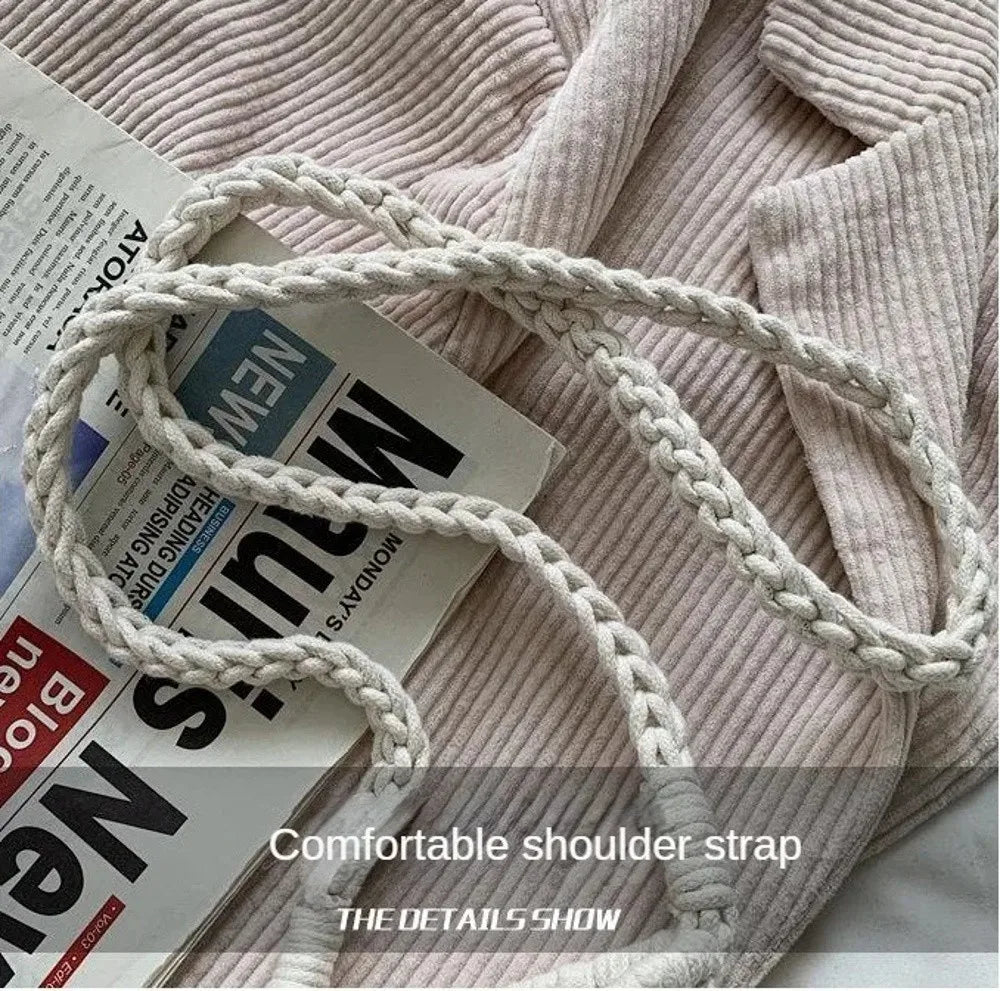 Hollow Out Woven Crochet Crossbody Phone Bag Women Lightweight Shoulder Bag