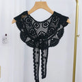 Lace Knitted Crochet Hollow Fake Collar For Women Detachable Shawl Accessory