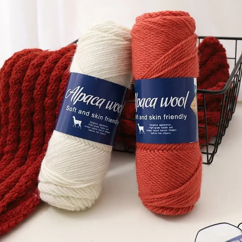 Fil de laine d'alpaga brut 500g avec mélange de polyester pour pulls chauds