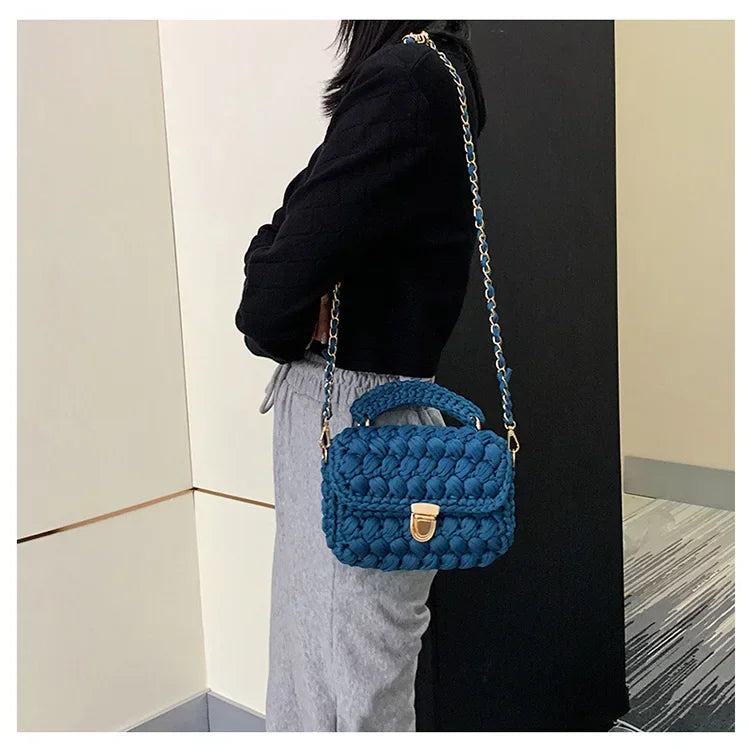 DIY Knitted Handbag Rope Woven Ladies Designer Chain Shoulder Messenger Bag