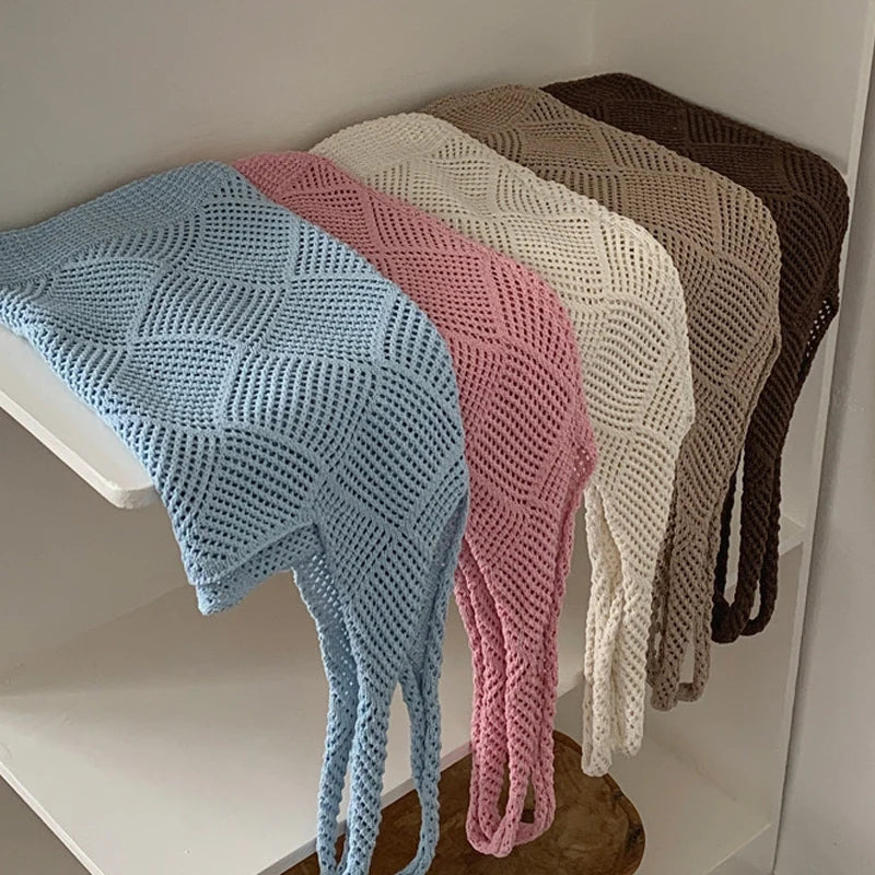New Fashion Large Capacity Knitted Tote Bag for Women Handheld Shoulder Shopping