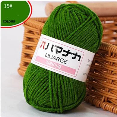 Fil de coton doux pour bébé au lait 25g en velours épais pour tricot et crochet