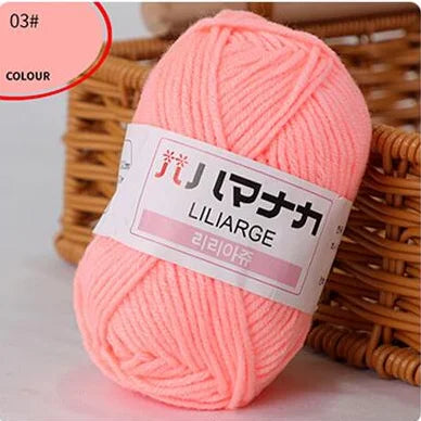 Laine Coton Douce DIY pour Bébé Tricot et Crochet, Fibre de Velours Épaisse