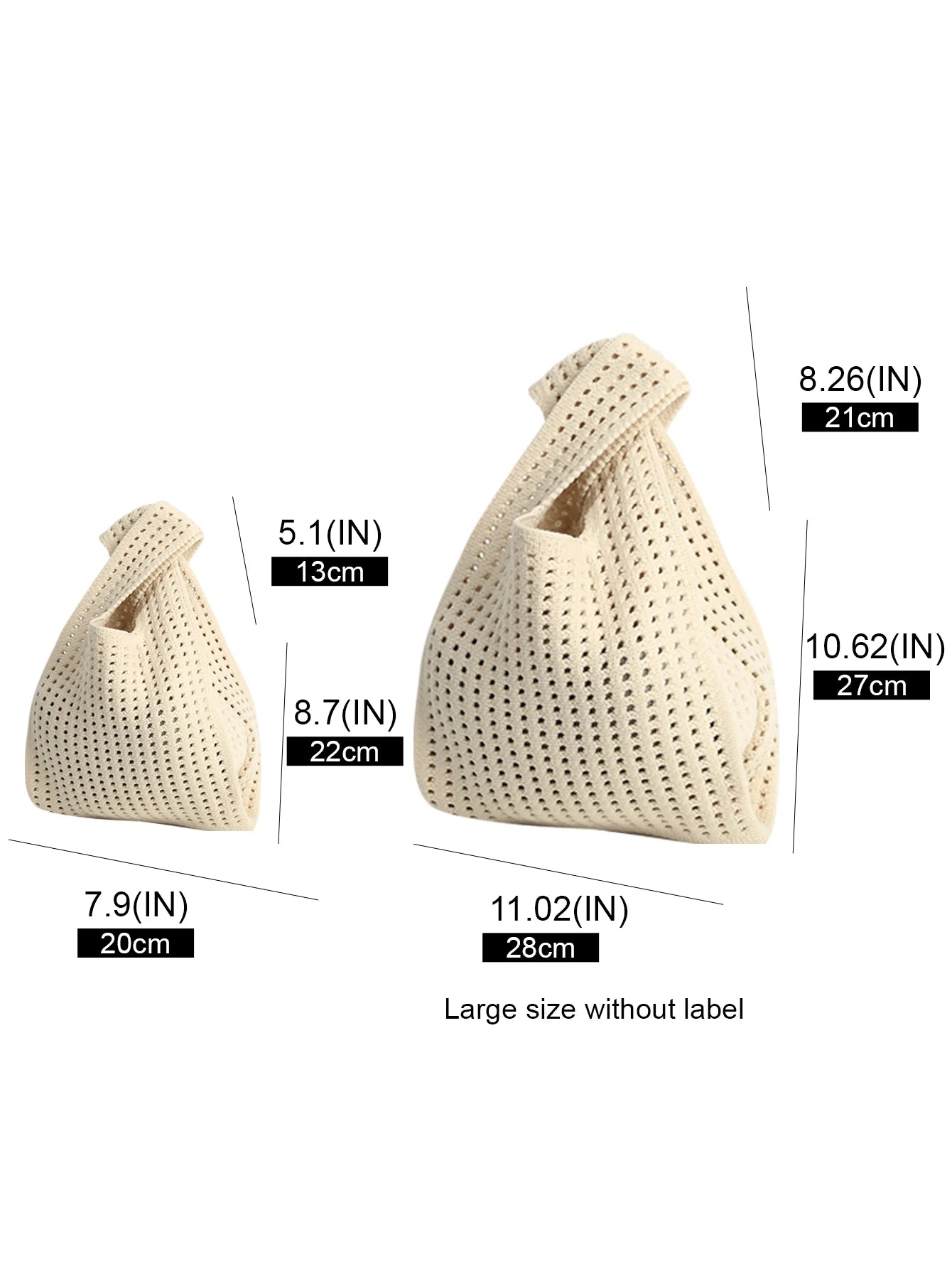 Handmade Knit Handbag Women Mini Shoulder Bag Casual Plaid Stripe Tote