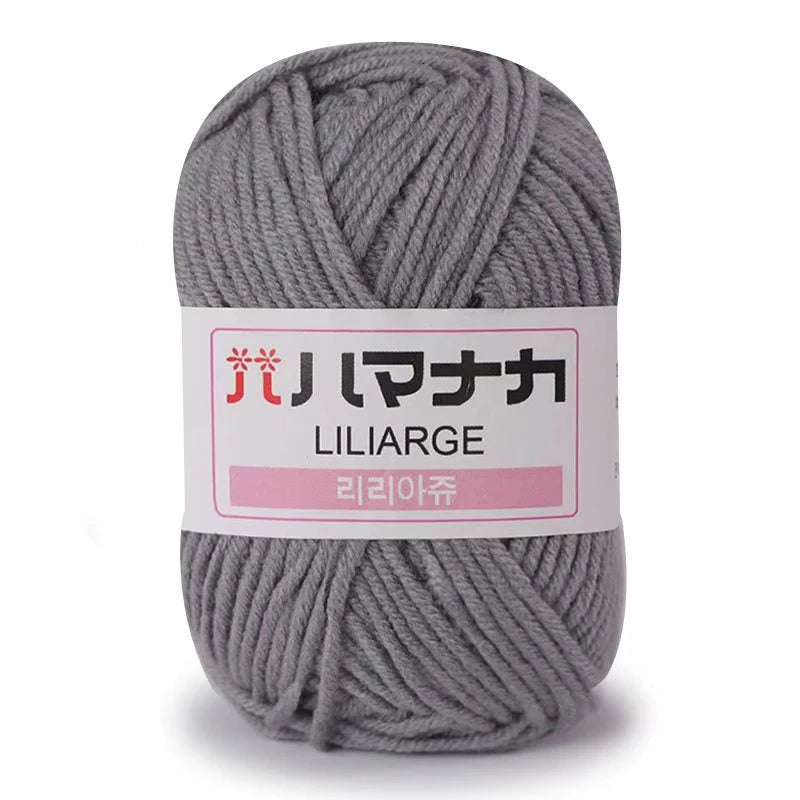 Fil de Coton Lait 4 Plis Anti-Peluche 25g Fil Doux pour Tricot et Crochet Foulards