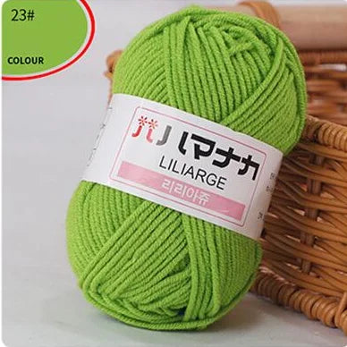 Laine Coton Douce DIY pour Bébé Tricot et Crochet, Fibre de Velours Épaisse