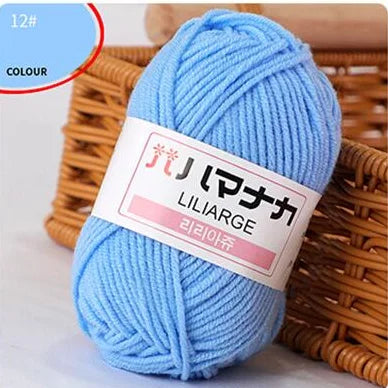 Fil de coton doux pour bébé au lait 25g en velours épais pour tricot et crochet
