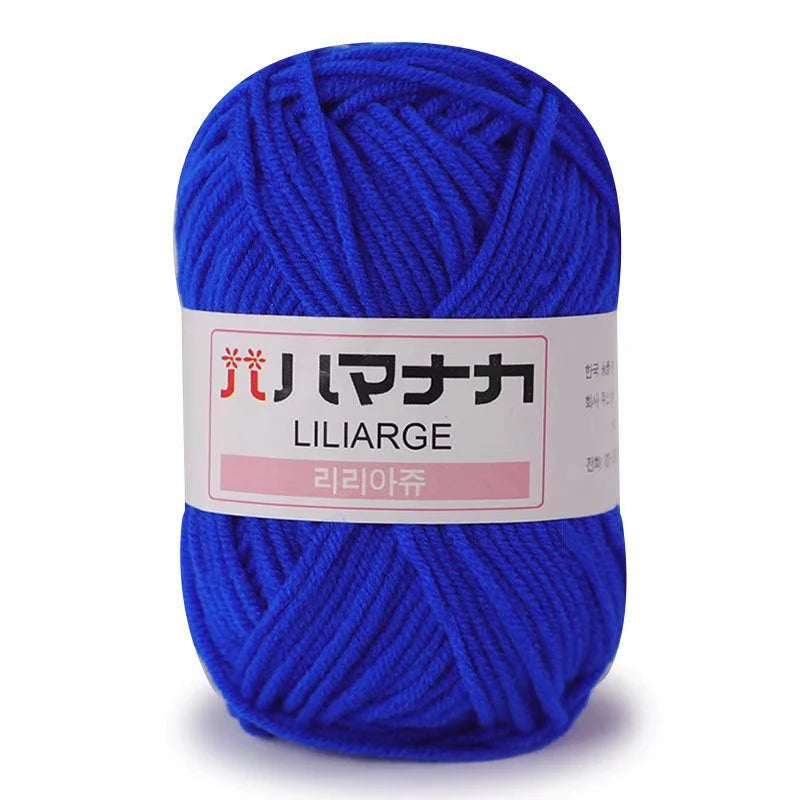 Fil de Coton Lait 4 Plis Anti-Peluche 25g Fil Doux pour Tricot et Crochet Foulards