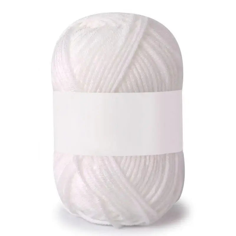 Fil de Coton Lait 4 Plis Anti-Peluche 25g Fil Doux pour Tricot et Crochet Foulards