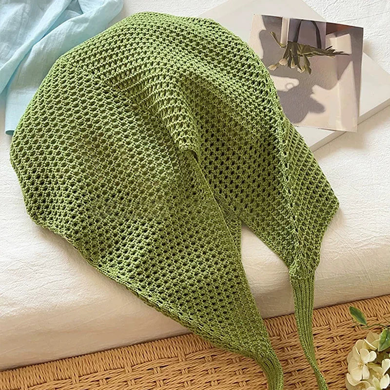 Women Hollow Woven Shoulder Bag Large Capacity Crochet Tote Beach Bag