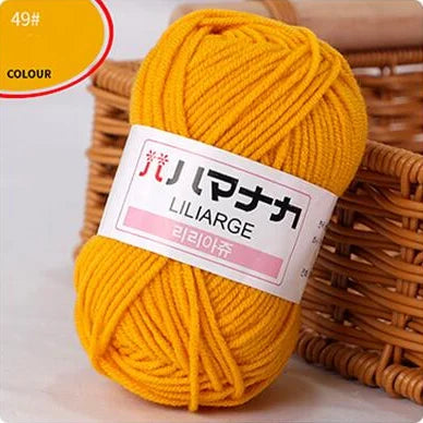Laine Coton Douce DIY pour Bébé Tricot et Crochet, Fibre de Velours Épaisse