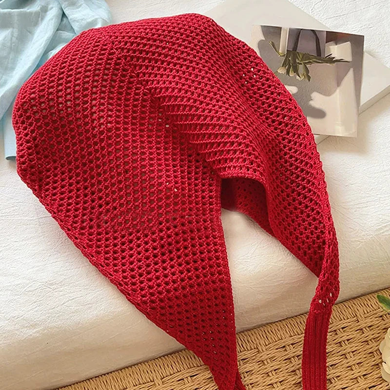 Women Hollow Woven Shoulder Bag Large Capacity Crochet Tote Beach Bag