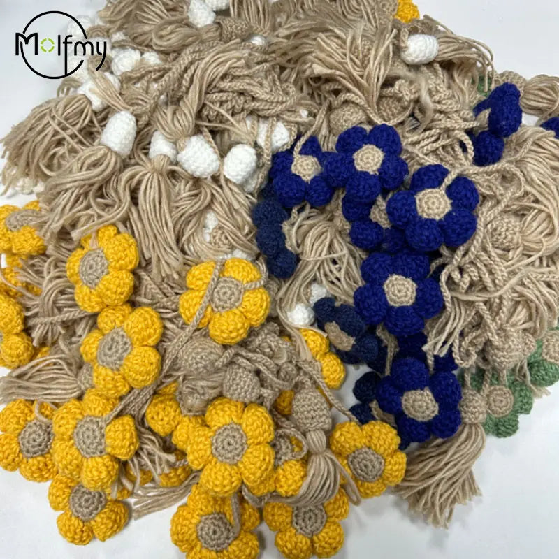 Sac cabas en crochet fait main avec fleurs, sac bandoulière, sac de plage bohème pour femme