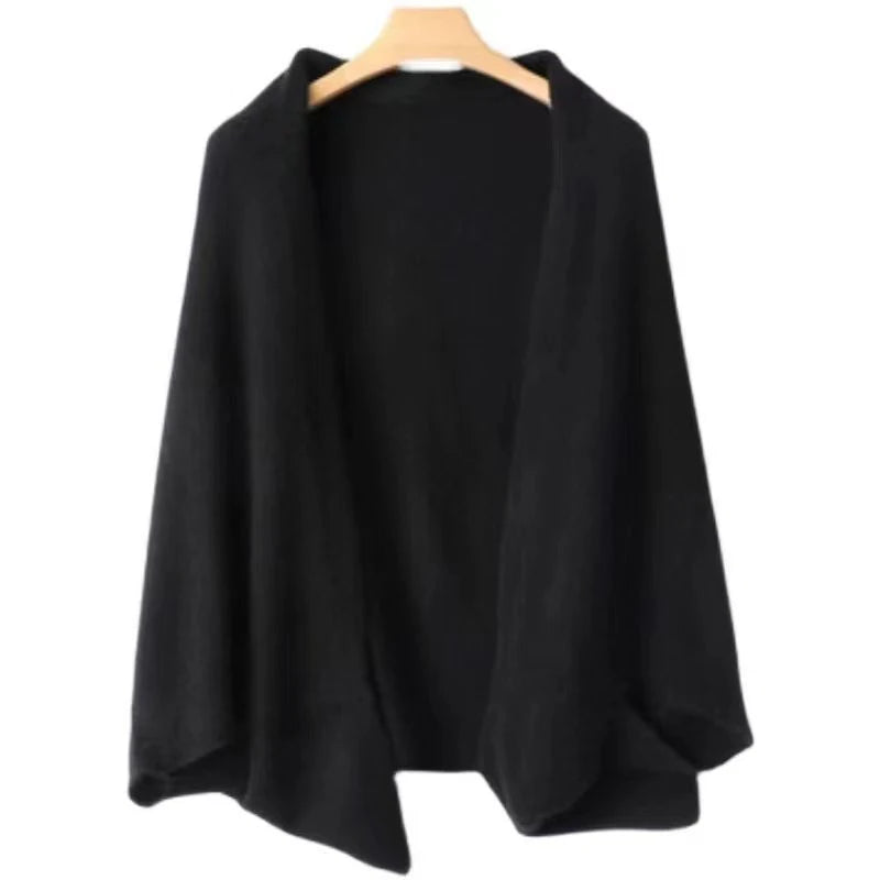 100 Percent Wool Women Knitted Shawl Scarf Warm Knitwear Cloak Wrap