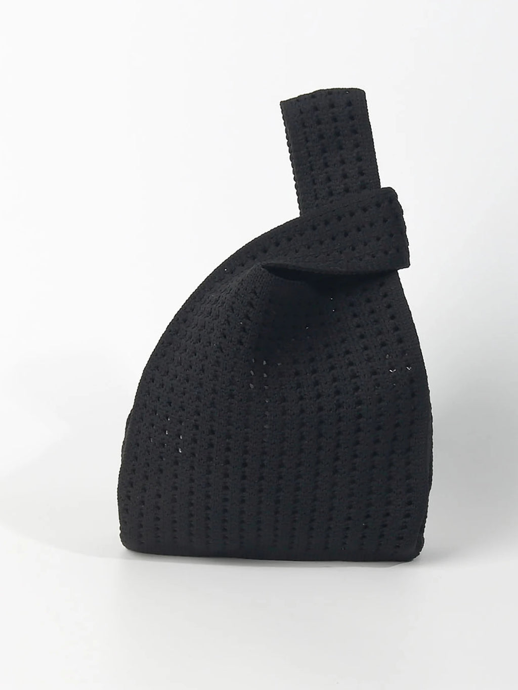 Handmade Knit Handbag Women Mini Shoulder Bag Casual Plaid Stripe Tote