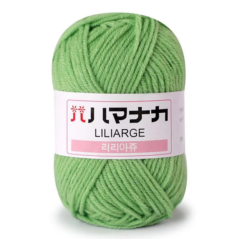 Fil de Coton Lait 4 Plis Anti-Peluche 25g Fil Doux pour Tricot et Crochet Foulards