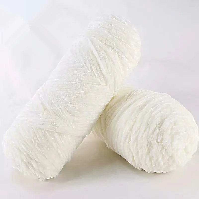 Velvet Polyester Yarn 100g 130m Amigurumi Plush Chenille for Knitting Dolphin