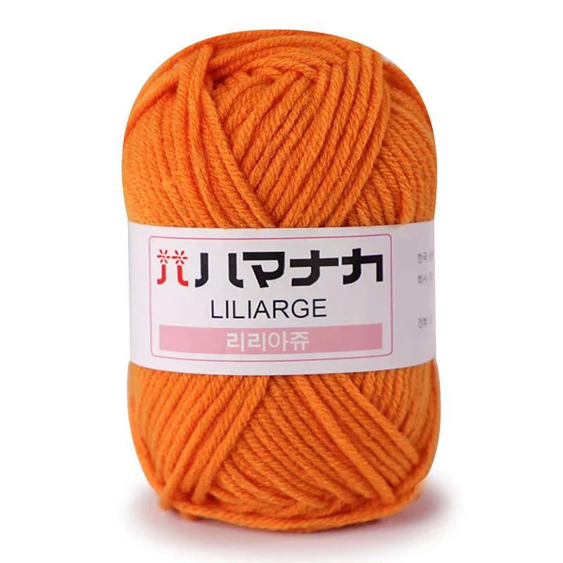 Fil de Coton Lait 4 Plis Anti-Peluche 25g Fil Doux pour Tricot et Crochet Foulards