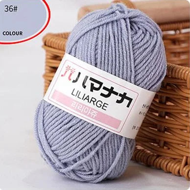 Laine Coton Douce DIY pour Bébé Tricot et Crochet, Fibre de Velours Épaisse