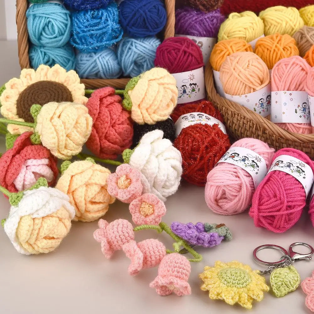12 Color Acrylic Yarn Set For Knitting Crochet Kids Crafting