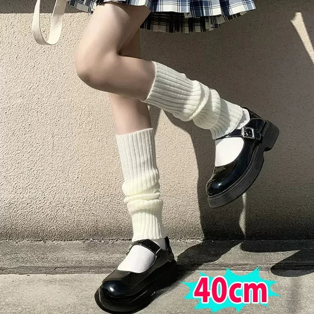 Jambières Lolita en tricot pour femmes 40 à 70 cm Manchettes de bottes au crochet automne hiver