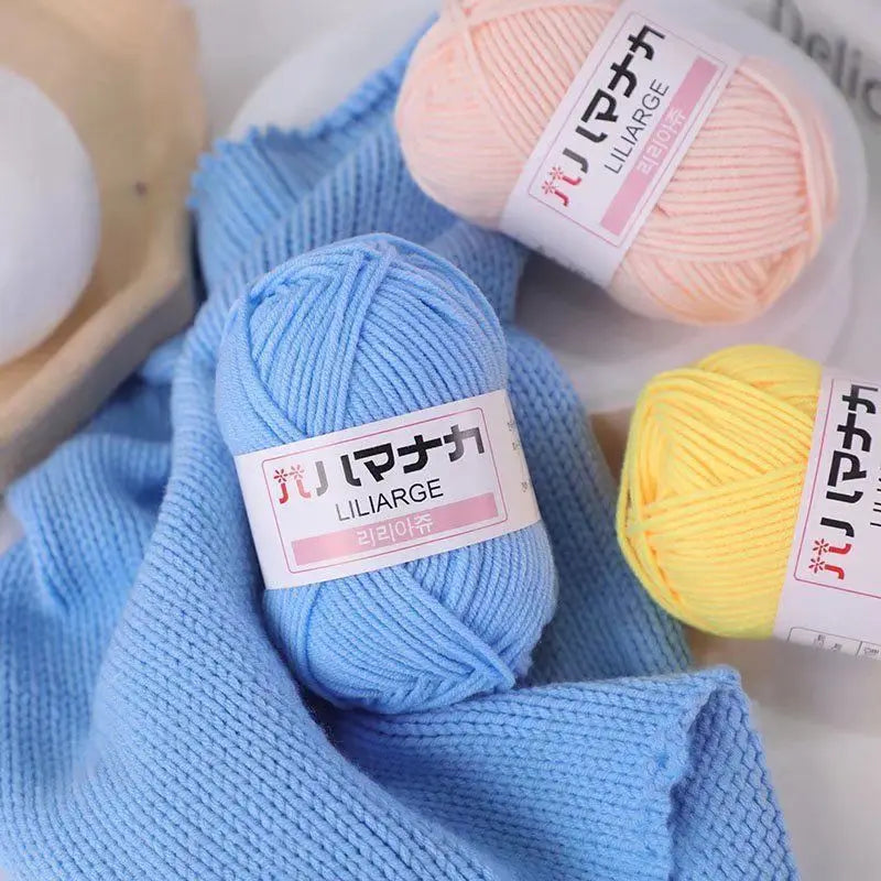 Milk Soft Baby Cotton Yarn 25G Velvet Thick Fiber For Knitting Crochet