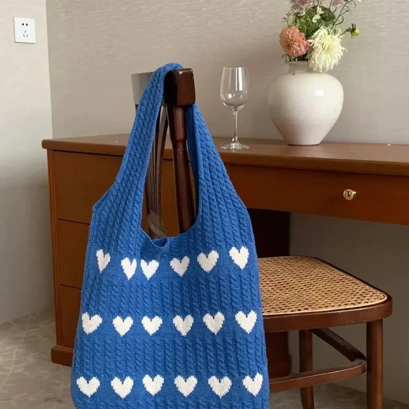 Summer Knitted Designer Tote Bag For Women Large Capacity Shoulder Handbag
