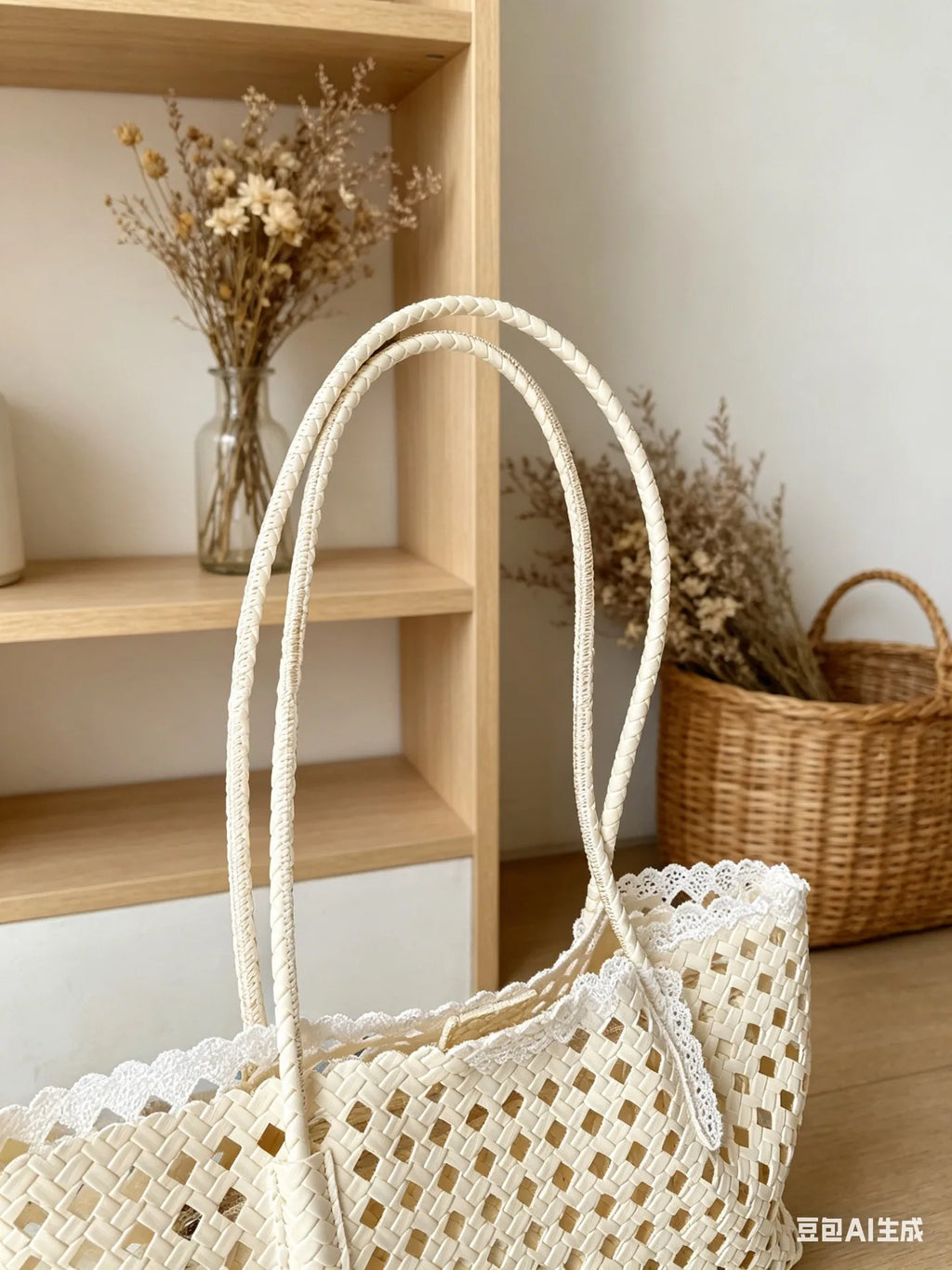 Elegant 2026 Vacation Basket Bag Hollow Out Shoulder Tote Handbag Unisex