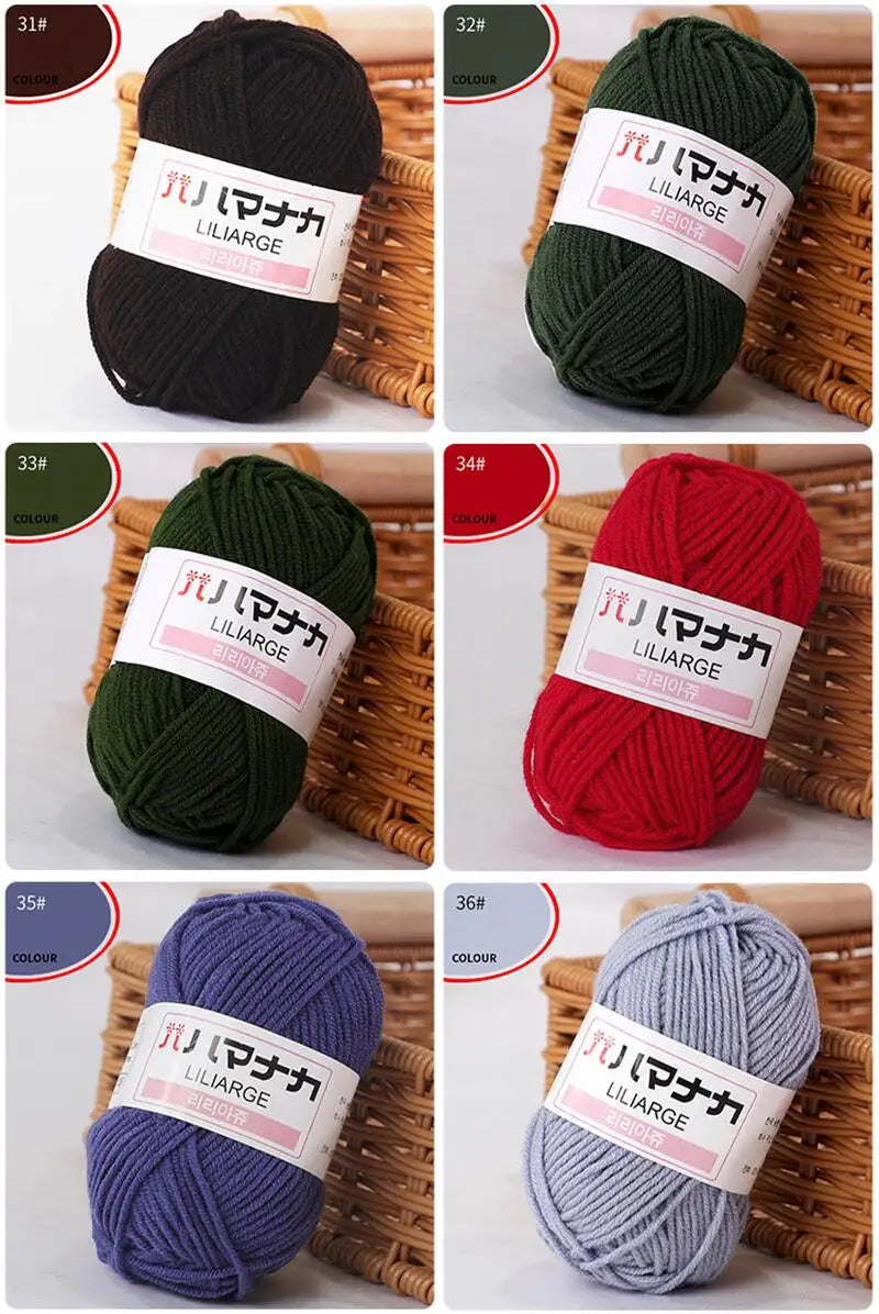 Milk Soft Baby Cotton Yarn 25G Velvet Thick Fiber For Knitting Crochet